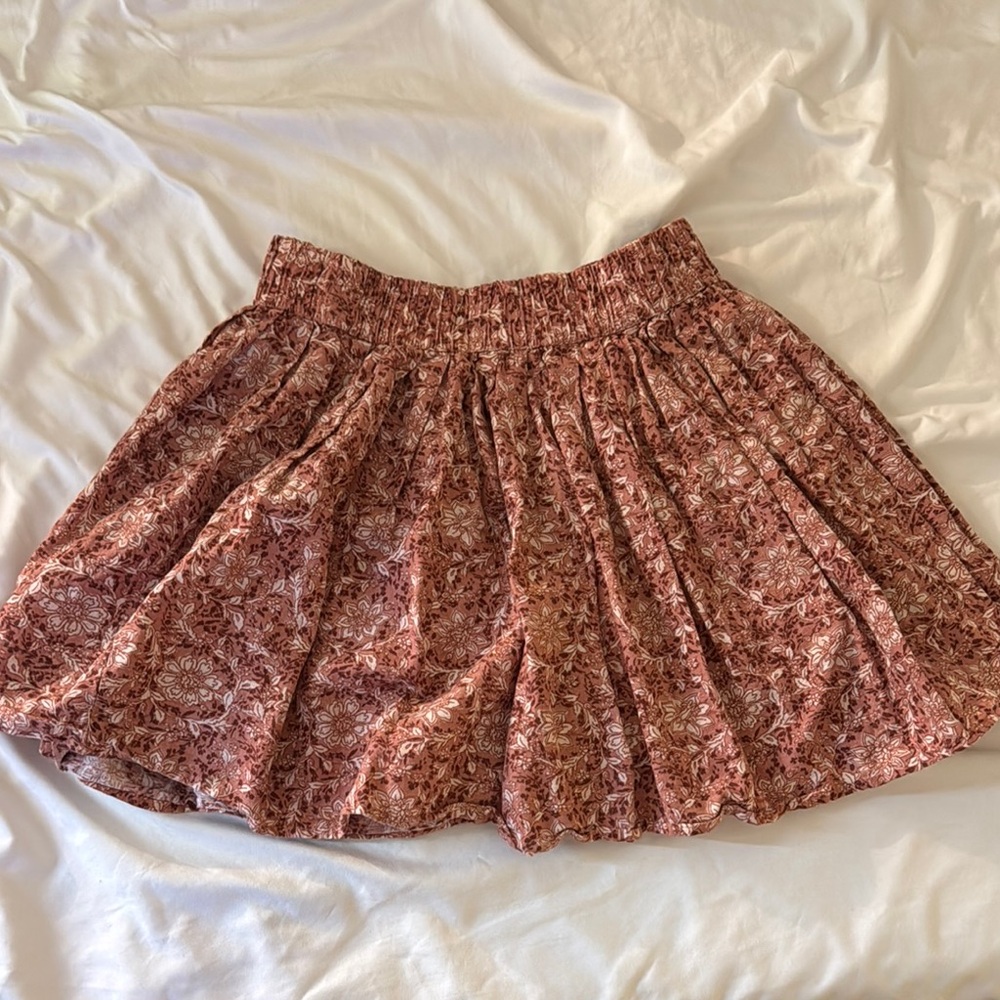 Floral Brown Skirt